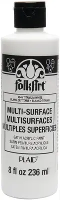 FolkArt Multi-Surface Acrylic Paint 8oz-Titanium White FAMS8OZ2-4645