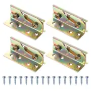 4 Pcs Fasteners Bed Hinge No-mortise Fittings Rail Brackets Baby Elderly