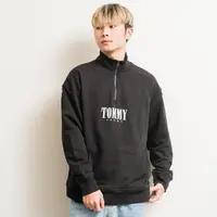 在飛比找momo購物網優惠-【Tommy Hilfiger】男版 半拉鍊 刺繡大LOGO