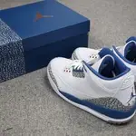 JORDAN AIR JORDAN 3 RETRO "WHITEAND TRUE BLUE"白藍 巫師 爆裂紋