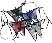 [Bigood] Charming Transparent Embroider Open Crotch Bikini Briefs G-String Accessories for Women 4 pcs-Color Random