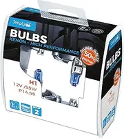 Simply SWH1 High Performance H1 Car Bulb Duo Box of Two 12V 55W P14.5S Base Suitable for all Headlights 50% Brighter than standard