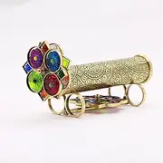 RII Handmade Brass Kaleidoscope with Interchangeable Wheels and Brass Display Stand-A Unique Gift Idea