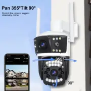 Dual Lens 12MP IP Camera WiFi Outdoor CCTV Home Security Survalance System Cam