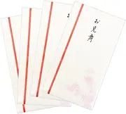 Shinokoma KP-803 x 4P Envelopes, Gold Seal, Get-Well Friends, Floral Pattern, Pink, Pack of 4