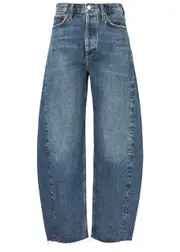 Agolde Luna Pieced Barrel-leg Jeans - Indigo - 28 (W28 / UK10 / S) 28 (W28 / UK10 / S)