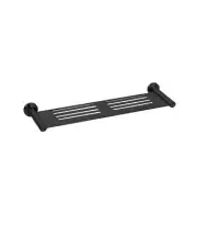Seima Metal Shower Shelf 520mm Round Plate Matte Black Ithaca 191943
