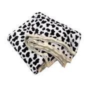 Animal Skin Pattern Soft Flannel Plush Single Size Blanket / Large Throw Rug 150 x 200cm (Dalmatian, Leopard, Jaguar)