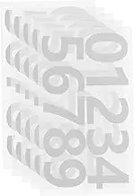 SEWACC Weatherproof Pvc Reflective Stickers Large Numbers for Mailbox Bins 5 Sheets Pack Easy Installation