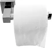 ACA Trading Toilet Paper Holder Square Wall Mounted 304 Stainless Steel Bathroom Paper Roll Holder (Chrome)