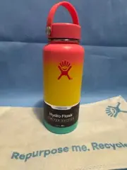 Hydro Flask Hawaiian Rainbow 32oz Wide Mouth Flex Cap Limited Edition Rare New