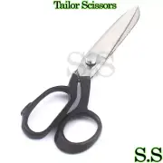 Tailor Scissors 10" Sewing Dressmaking Upholstery Fabric Cutting Taylor Black
