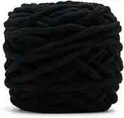 Blanket Yarn 100g/3.5oz - Black Chenille Yarn 6 Super Bulky - 72 Yards - Knitting, Crocheting & Crafts Chunky Yarn