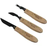 Old Forge Wood Carving Knife Set 3 Piece Whittler Detail Chisel