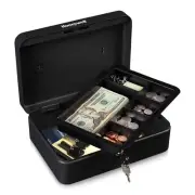 - Standard Small Cash Box with Removable Money Tray - Storage Under Tray & 5 ...