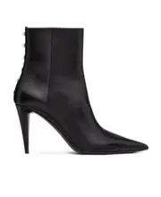 Valentino Garavani Rockstud Pointed Toe Heeled Boots 40,41 black