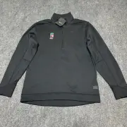 NEW Nike Golf Sweatshirt Mens Medium Black Pullover Mock Neck Quarter Zip Logo