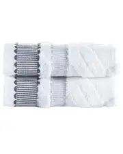 Brooks Brothers Large Square 2Pc Wash Towels