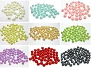 5000 Acrylic Half Pearl Flatback Round Bead 6mm Cabachons Scrapbook Craft
