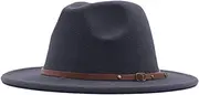 [Generic] Baskets Fedora Buckle Wide Classic Hat Floppy Wool Panama Womens Hat Belt Baseball Caps Womens Apparel