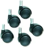 Safco Products 5132 Task Master Hard Floor Casters 2" Set of 5 for use with T...