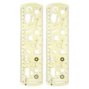 2pcs Unbreakable Flexible Rulers 20cm/8" Folding Plastic Ruler Light Green