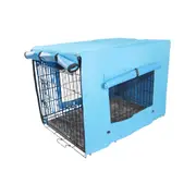 YES4PETS 42' Portable Foldable Dog Cat Rabbit Collapsible Crate Pet Cage with Cover Mat