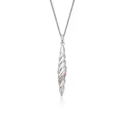 Clogau Jewellery Ladies Silver & Welsh Gold Lover's Twist Pendant 3SLTW0613