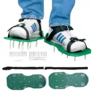 1 Pair Lawn Aerator Shoes Grass Aerating Spike Sandals W/Adjustable Strap Garden