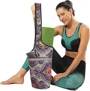 Yoga Mat Bag, Long Tote Carrier, Multi-Functional Storage Organizer, Bohemian Style, & Lightweight Design, (Fits Most Mats), Perfect for Gym, Travel-Friendly Tote