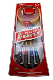 Vintage 1970’s ALL PRO Badminton 4 Player Set KMart Wood Shaft All Pro BRAND NEW
