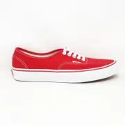 Vans Authentic Red White Skate Casual Classic Shoe Sneaker Mens Size 9.5 US NEW