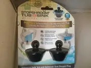 Stopshroom Tub and Sink Stopper Plug, Will fit any Sink or Tub, 2 pack