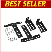 Durable Solid Steel Headboard Brackets for Adjustable L100 Bed Frame - Black