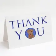 Labrador Retriever Red Thank You Greeting Cards Pack of 8 Blank Cards with