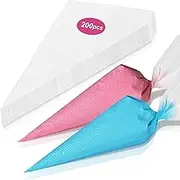 200 Pcs Thick Disposable Piping Bags for Effortless and Mess-Free Cake, Pie, and Cookie Decorating（11.81in*7.87In）