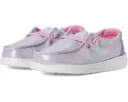 Hey Dude Wendy 42097-510 kids 6 Purple Iridescent Sparkle Moc Toe Shoes KHD2297