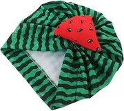 [Baluue] Newborn Turban Hat for Cute Watermelon Pattern Decorative Cap Lightweight Breathable Design for Boy Girl for All Seasons and Outfits Green