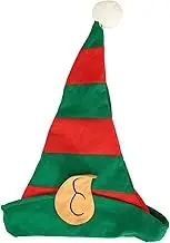 Christmas Elfs Hats, Red and Green Cone Christmas Elfs Hats with Elfs Ears, Christmas Elfs Hats Holiday Parties Elfs Fancy Dress Costume Accessories for Kids Adults, Funny Christmas Family Hat