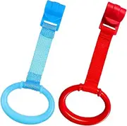 GARVALON Infant Bed Pull Ring Set Stand-up Assist Easy to Install Pull Tabs Non-Slip Material for Nursery