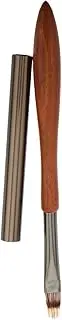 OATIPHO Nail Smudge Pen Nail Brush Gel Striping Brushes Fine Line Doodle Striping Gel Pens Salon Nail Art Striping Fine Line Home Nail Pen Fine Line Brush Nail Powder Brush Wood Brown