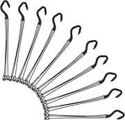 Luxshiny 10pcs Flower Pot Hook Hooks Hanging Pots Plant Chains Plant Holders Hanging Baskets Pot Display Succulents Pot Plant Hanger Hanging Garden Plant Arrangement Black Plastic