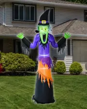 Giant Skinny Witch Lawn Inflatable 3.66m