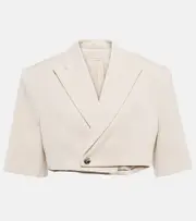 [The Mannei] The Mannei Wjosa wool, silk, and linen blazer AU 12 beige
