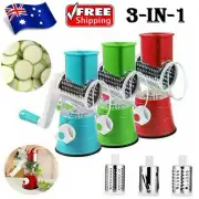 Kitchen Vegetable Food Manual Rotary Drum GratGT Chopper Slicer Cutter Shredder