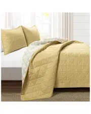 Lush Decor Mid Century Modern Geo Reversible Quilt Set