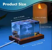 3D Tree of Life Crystal Cube Tree Life