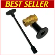 Durable Multi-Fuel Gas Fire Pit Valve Kit - Solid Brass with Flat Black Finish