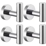 J-Hook Robe/Towel Hook in Polished Chrome (4 Pack)
