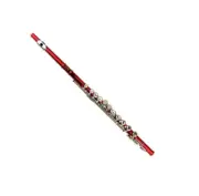 Merano Red 16 Hole Key of C Flute with Case -Kids Beginner Student Orchestra